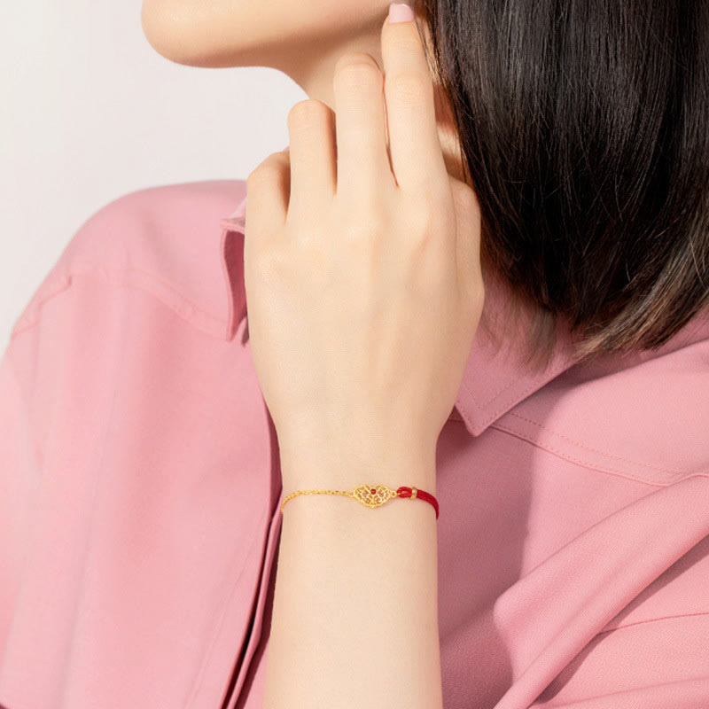 Schloss der guten Wünsche – Rotes Schnurarmband für Glück und Schutz