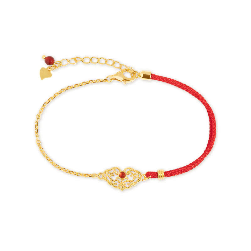 Schloss der guten Wünsche – Rotes Schnurarmband für Glück und Schutz