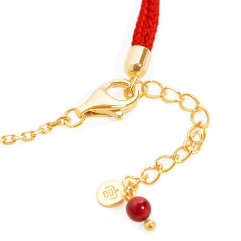 Schloss der guten Wünsche – Rotes Schnurarmband für Glück und Schutz