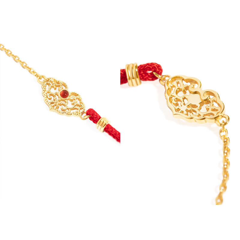 Schloss der guten Wünsche – Rotes Schnurarmband für Glück und Schutz