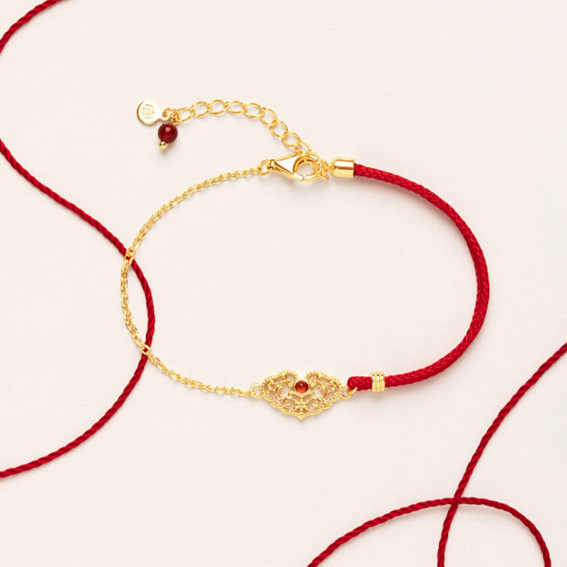 Schloss der guten Wünsche – Rotes Schnurarmband für Glück und Schutz