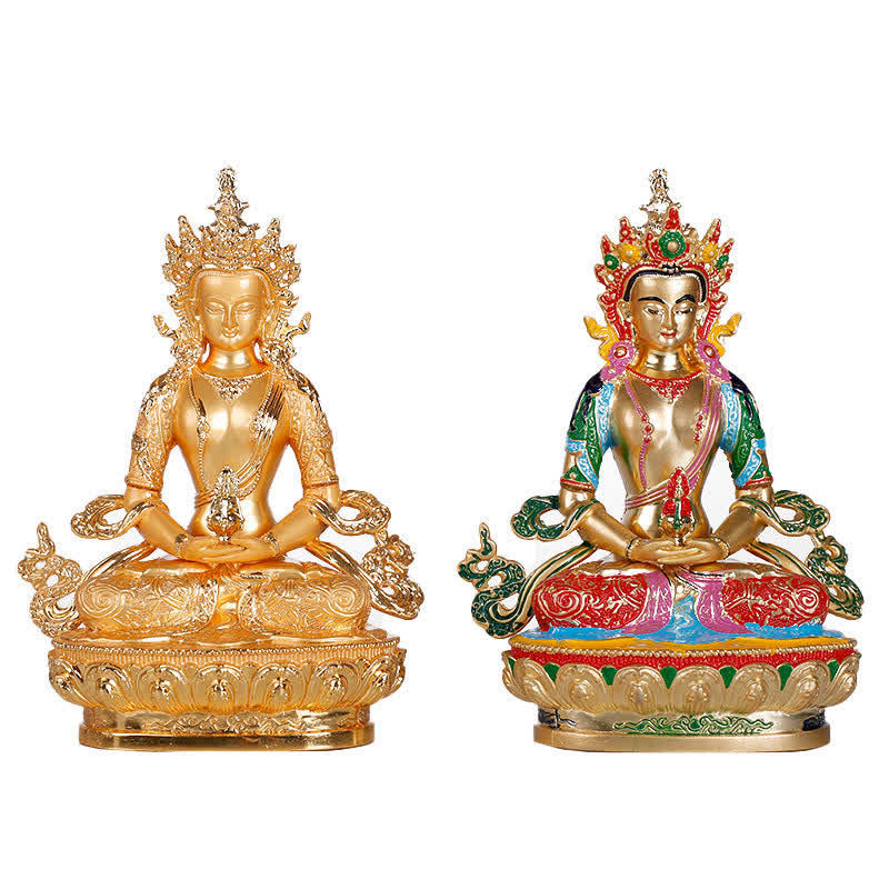 Langlebigkeits-Buddha-Statue, 16 cm, Legierung, Gelassenheitsfigur