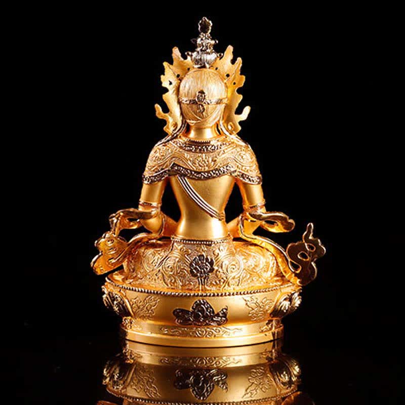Langlebigkeits-Buddha-Statue, 16 cm, Legierung, Gelassenheitsfigur