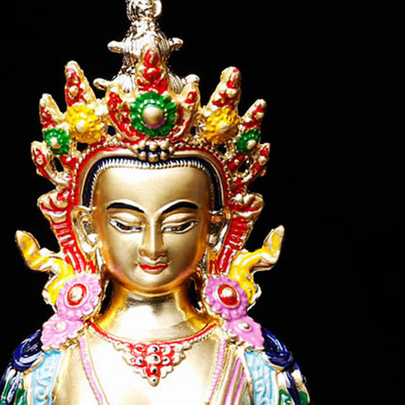 Langlebigkeits-Buddha-Statue, 16 cm, Legierung, Gelassenheitsfigur