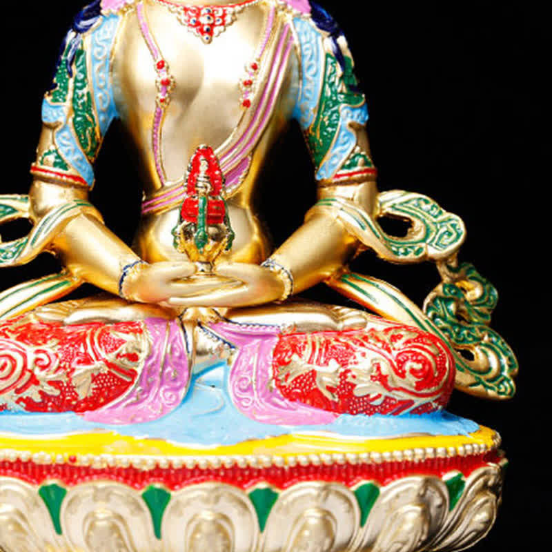 Langlebigkeits-Buddha-Statue, 16 cm, Legierung, Gelassenheitsfigur