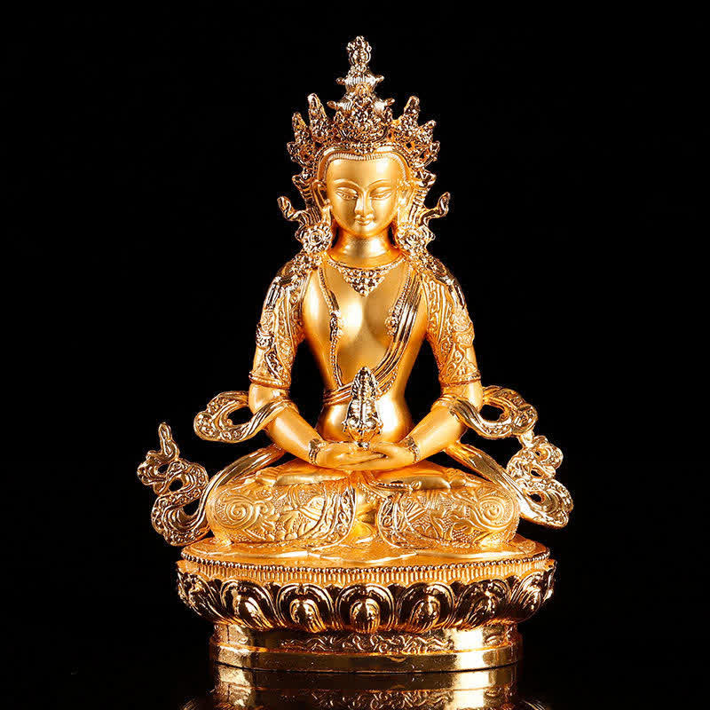 Langlebigkeits-Buddha-Statue, 16 cm, Legierung, Gelassenheitsfigur