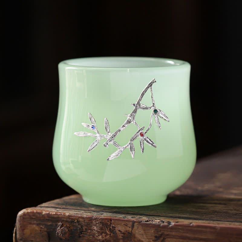 Lotus Drache Phönix Keramik Teetasse 75ml Zen Dekor