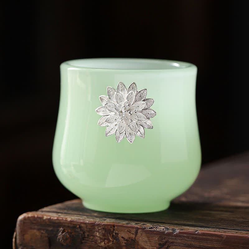 Lotus Drache Phönix Keramik Teetasse 75ml Zen Dekor