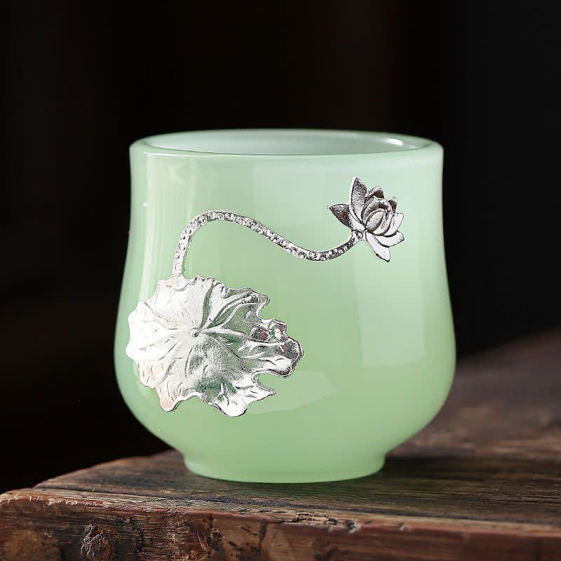 Lotus Drache Phönix Keramik Teetasse 75ml Zen Dekor