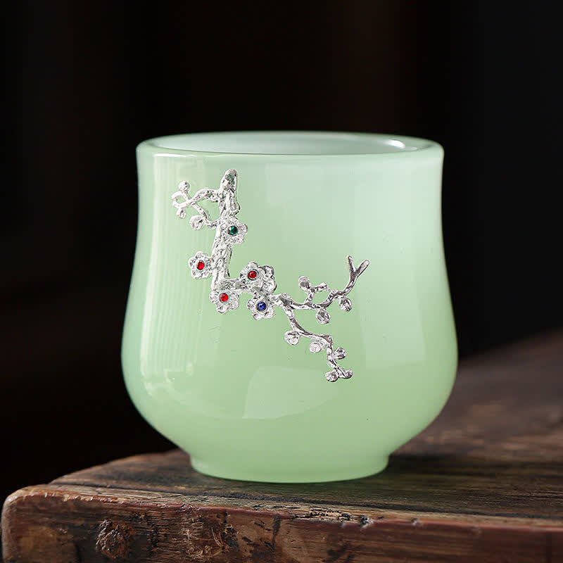 Lotus Drache Phönix Keramik Teetasse 75ml Zen Dekor