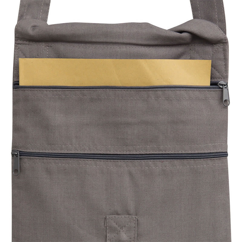 Schultertasche aus Baumwolle mit Lotus-Stickerei für spirituelle Übungen