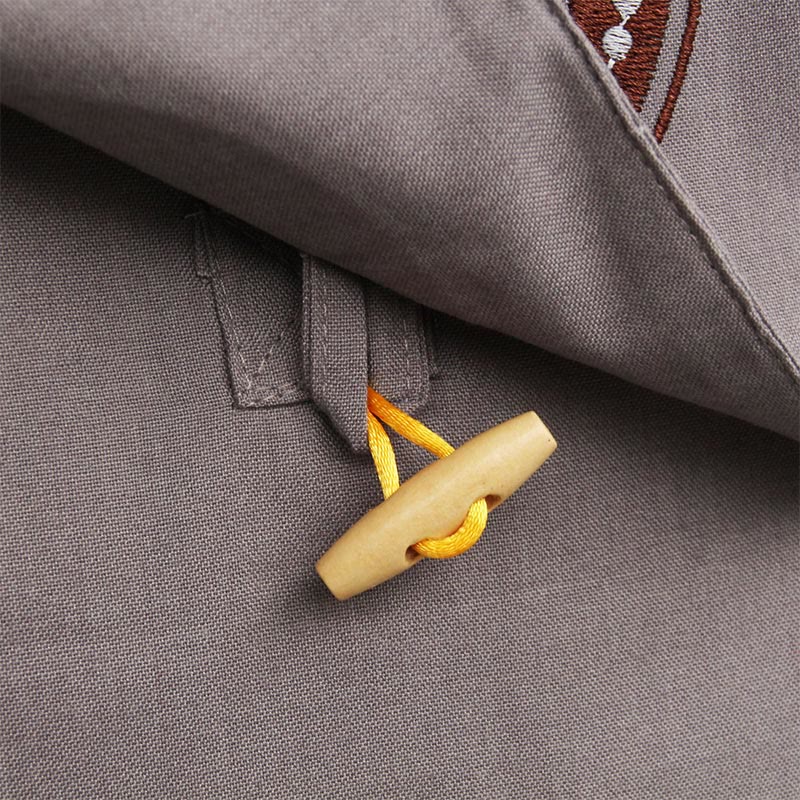 Schultertasche aus Baumwolle mit Lotus-Stickerei für spirituelle Übungen