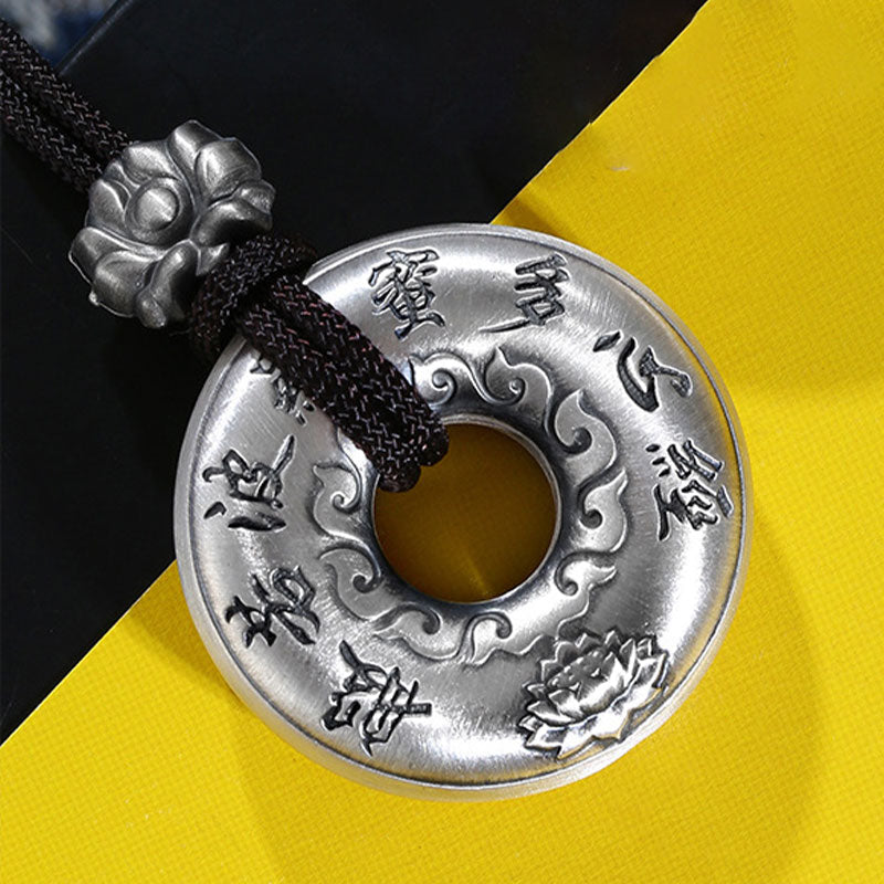 Lotus Halskette 999 Sterling Silber Peace Schnalle Anhänger