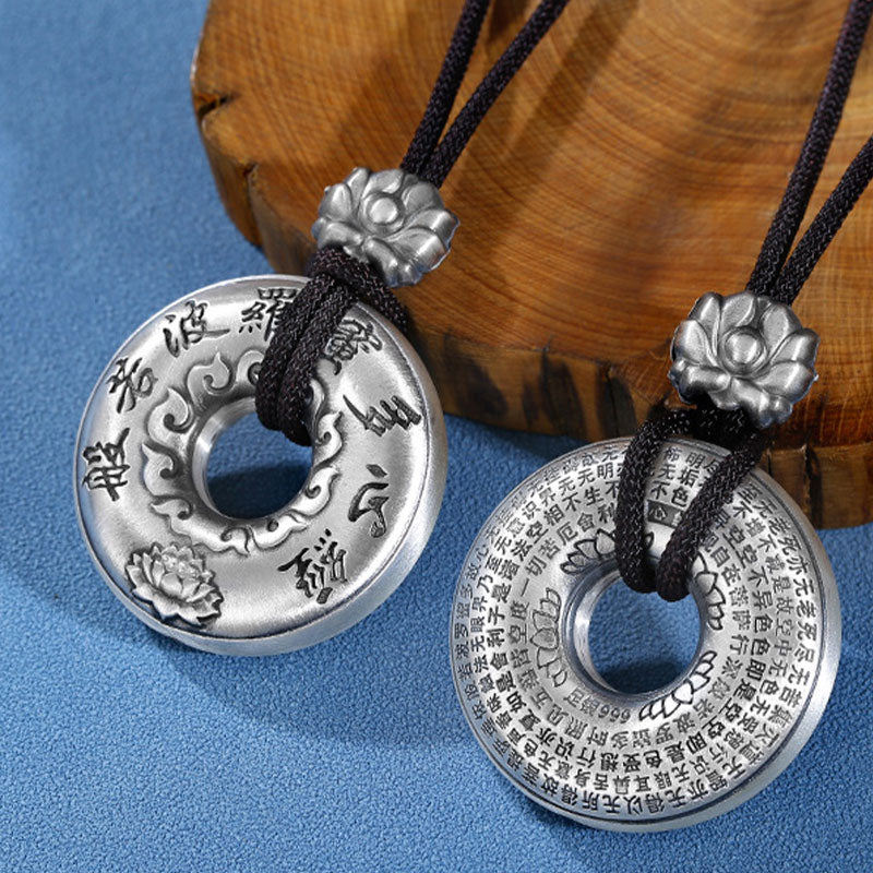 Lotus Halskette 999 Sterling Silber Peace Schnalle Anhänger