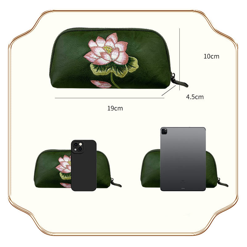 Lotus Su Stickerei Handtasche | Spirituelle Reinheit &amp; Eleganz