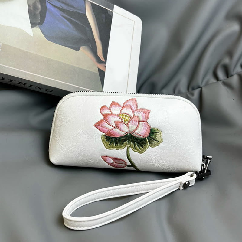 Lotus Su Stickerei Handtasche | Spirituelle Reinheit &amp; Eleganz