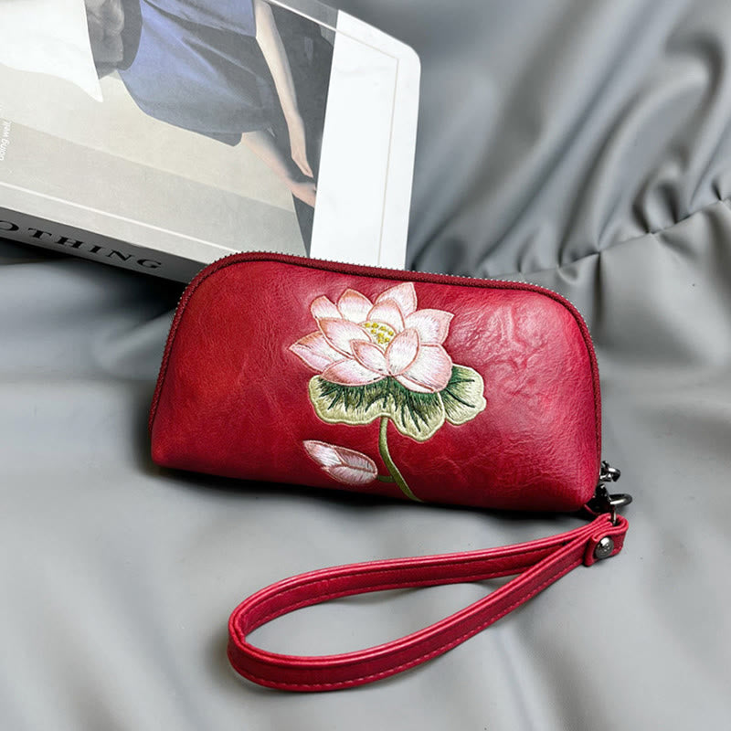 Lotus Su Stickerei Handtasche | Spirituelle Reinheit &amp; Eleganz