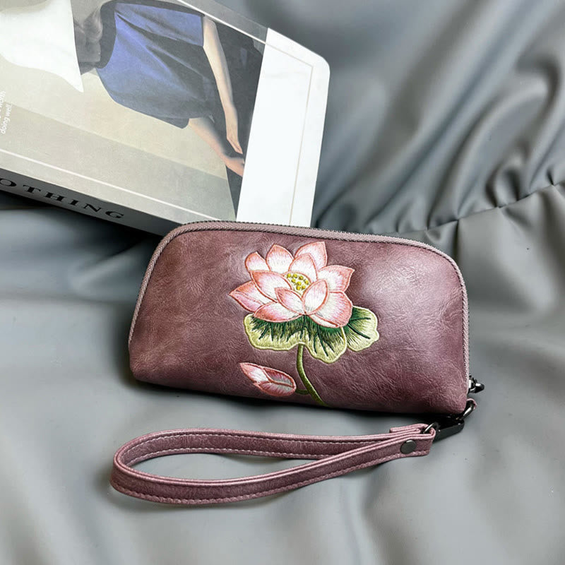 Lotus Su Stickerei Handtasche | Spirituelle Reinheit &amp; Eleganz