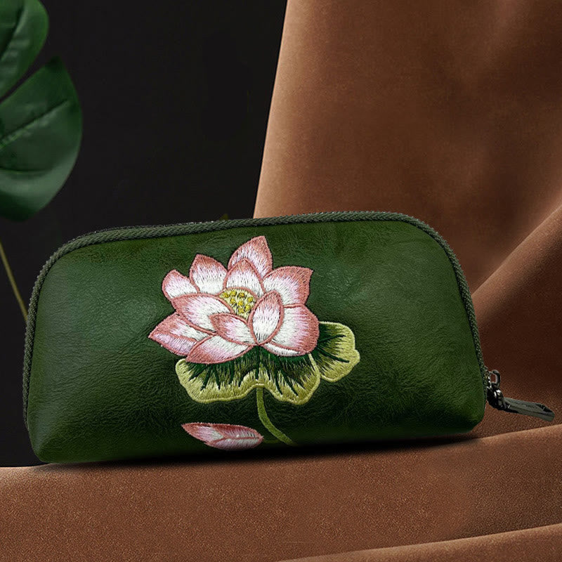 Lotus Su Stickerei Handtasche | Spirituelle Reinheit &amp; Eleganz