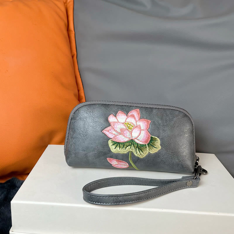 Lotus Su Stickerei Handtasche | Spirituelle Reinheit &amp; Eleganz