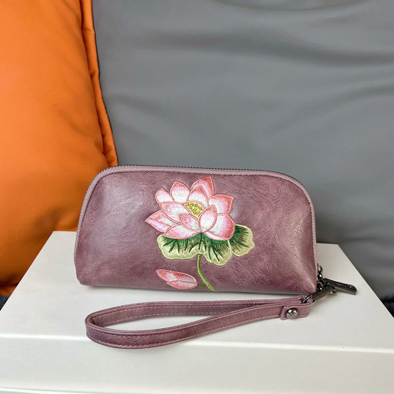 Lotus Su Stickerei Handtasche | Spirituelle Reinheit &amp; Eleganz