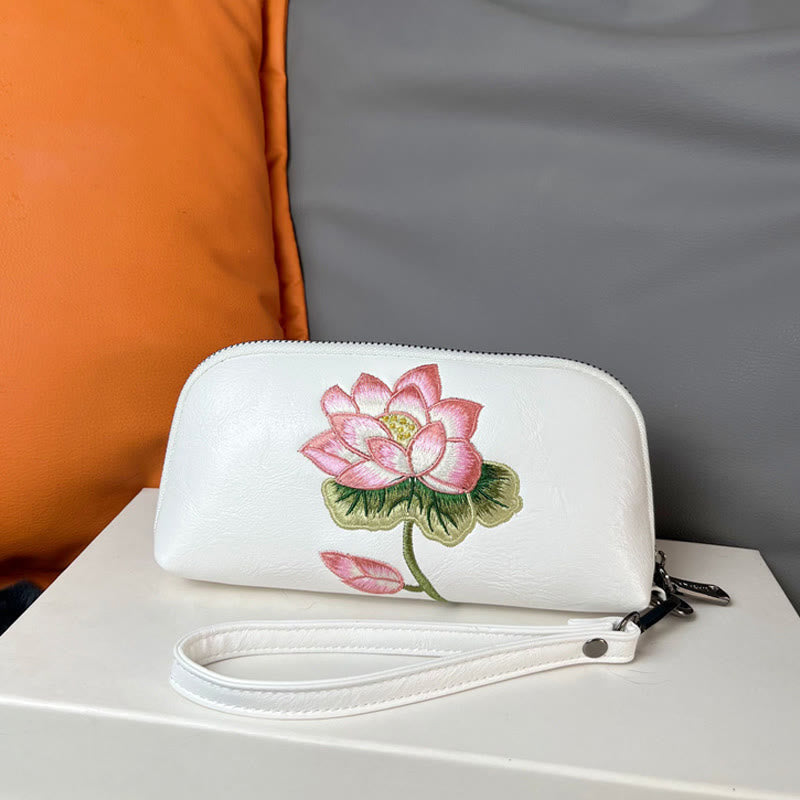 Lotus Su Stickerei Handtasche | Spirituelle Reinheit &amp; Eleganz