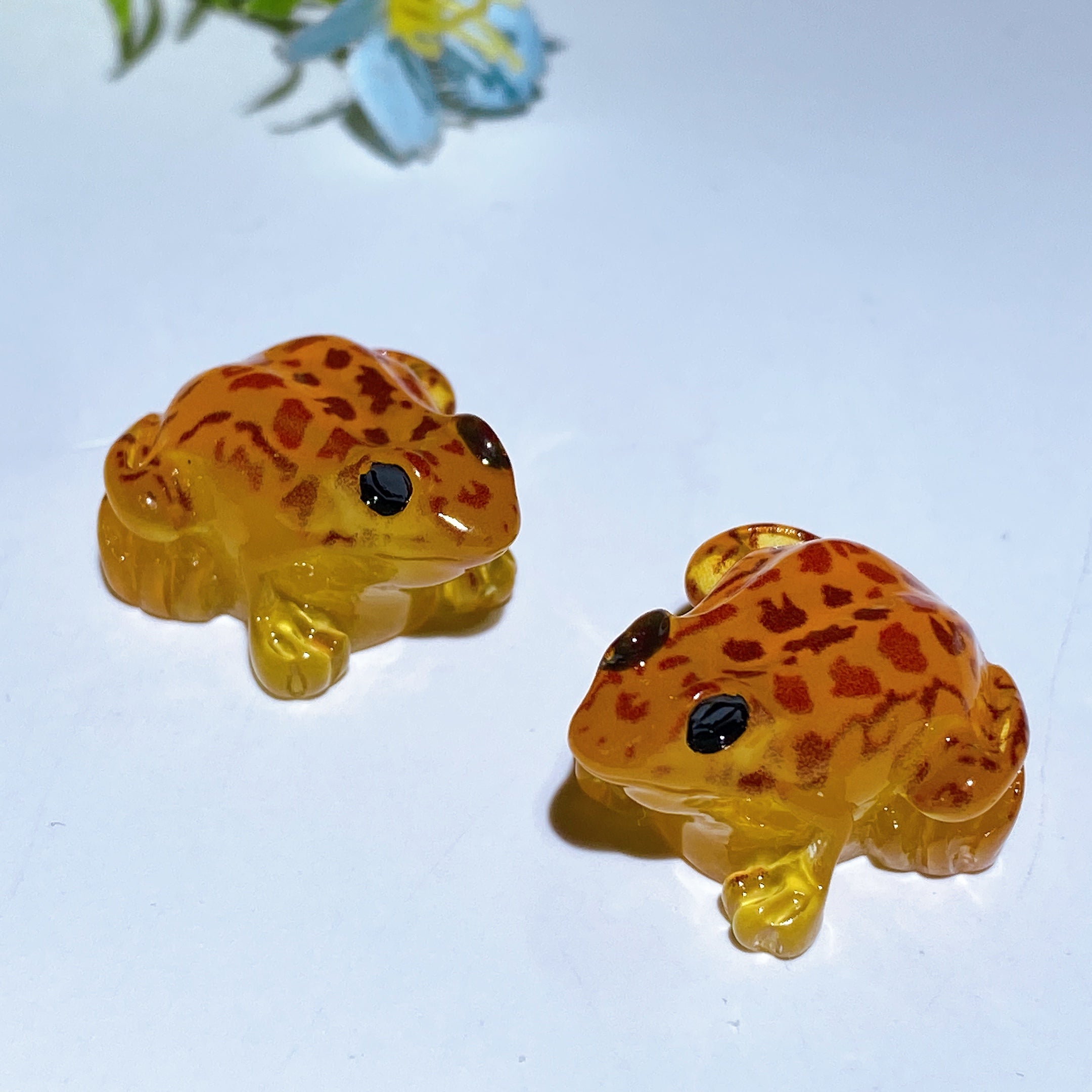Luminous 25mm Crystal Frog Carving Figurine