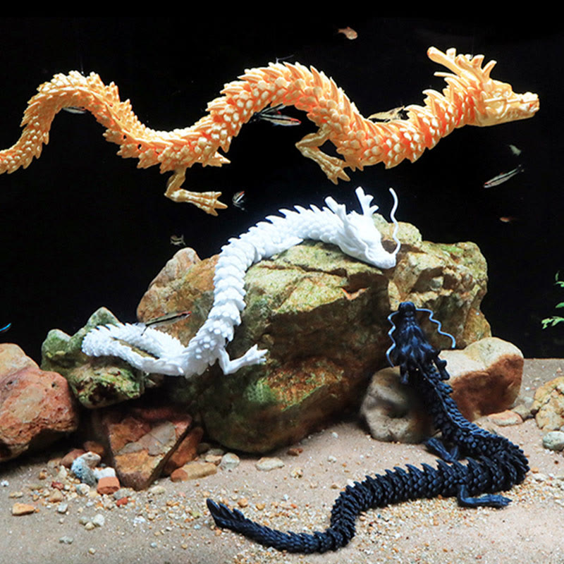 Leuchtende Feng-Shui-Drachenstatue, 45 cm, für Glück und Schutz