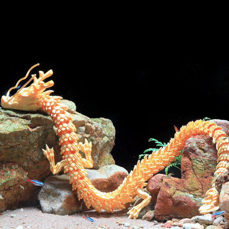 Leuchtende Feng-Shui-Drachenstatue, 45 cm, für Glück und Schutz
