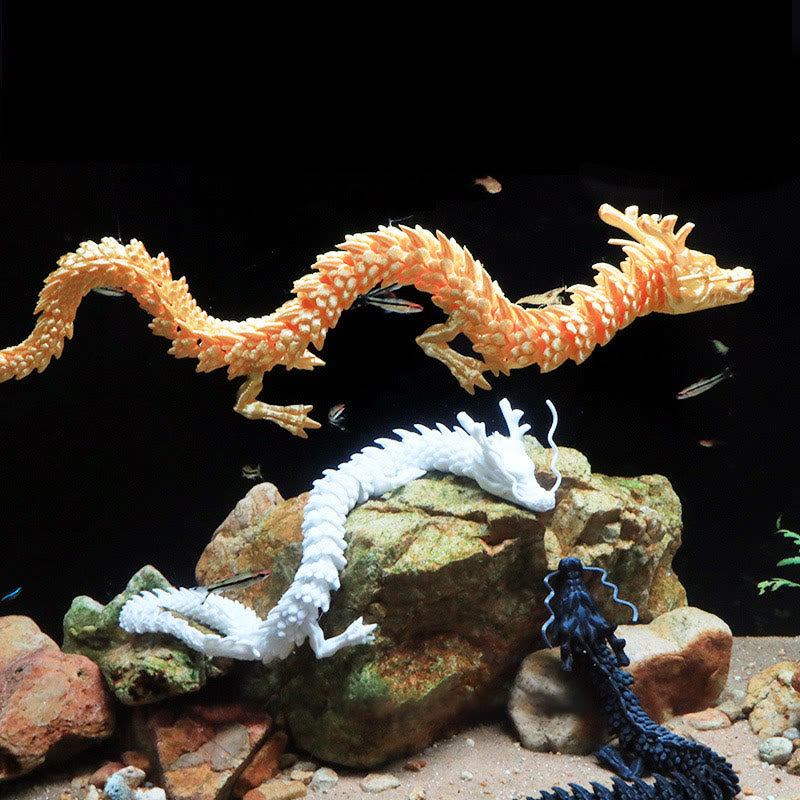 Leuchtende Feng-Shui-Drachenstatue, 45 cm, für Glück und Schutz