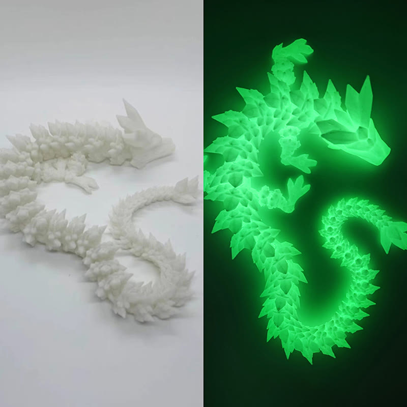 Leuchtende Feng-Shui-Drachenstatue, 45 cm, für Glück und Schutz