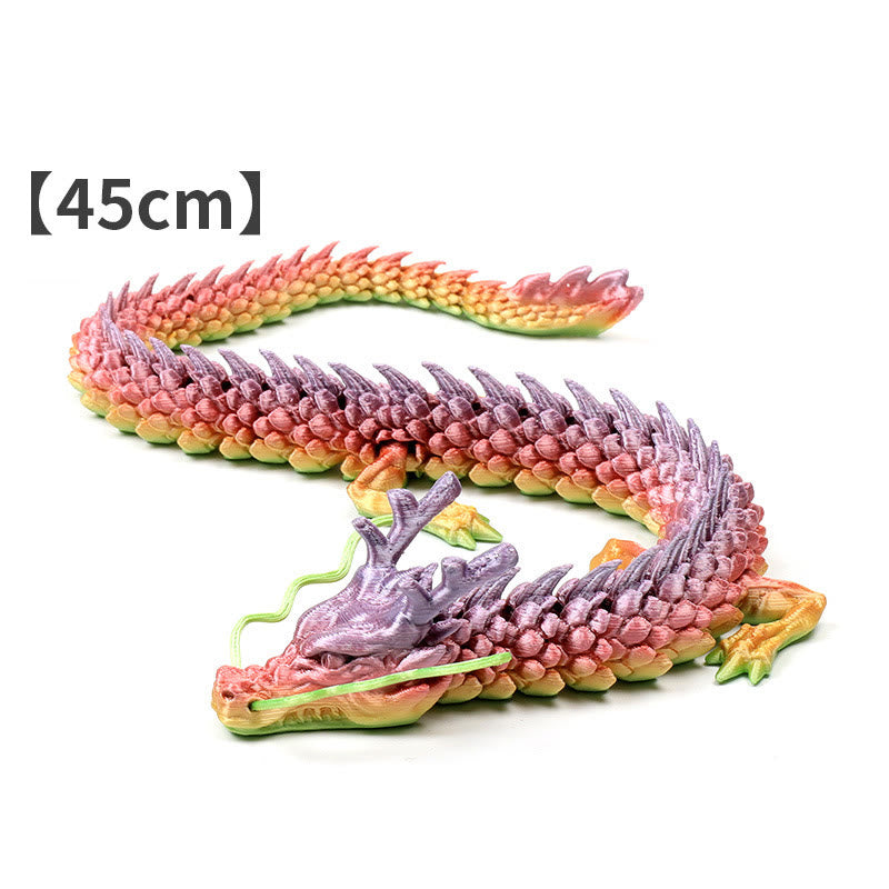 Leuchtende Feng-Shui-Drachenstatue, 45 cm, für Glück und Schutz