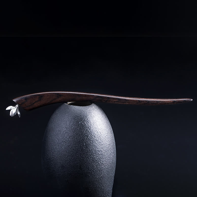 Haarnadel mit Magnolia-Ebenholz-Blume aus 925er Sterlingsilber | Segensgeschenk