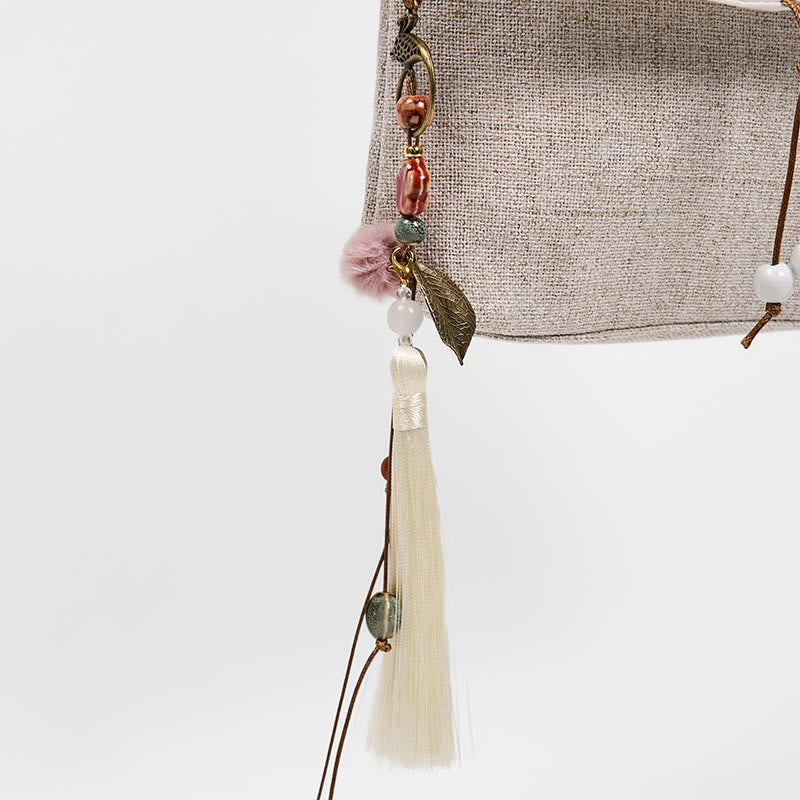 Magnolia Bestickter Canvas Rucksack Spirituelle Accessoires