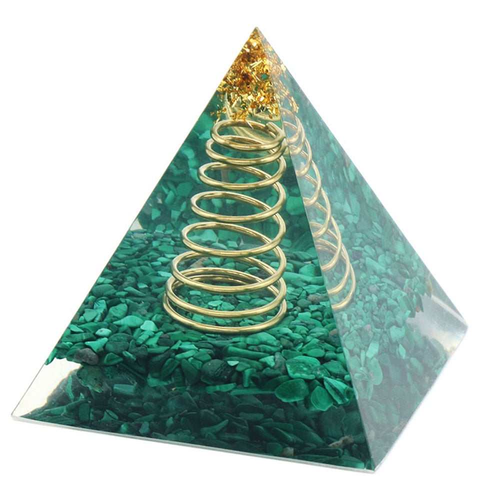Malachit-Frühlings-Orgonit-Pyramide