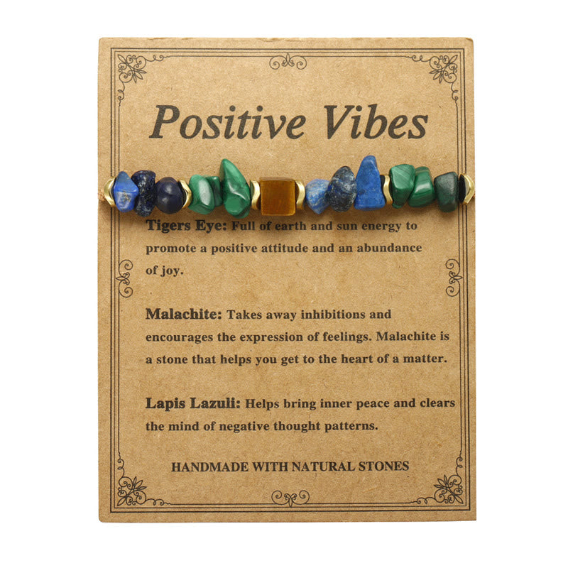 Malachit &amp; Tigerauge Positive Vibes Armband