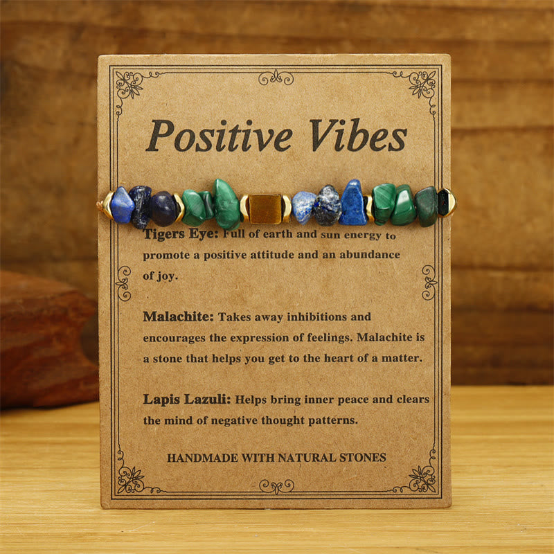 Malachit &amp; Tigerauge Positive Vibes Armband