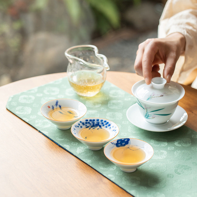 Mandala Koi Fisch Lotus Keramik Teetasse 50ml Harmony