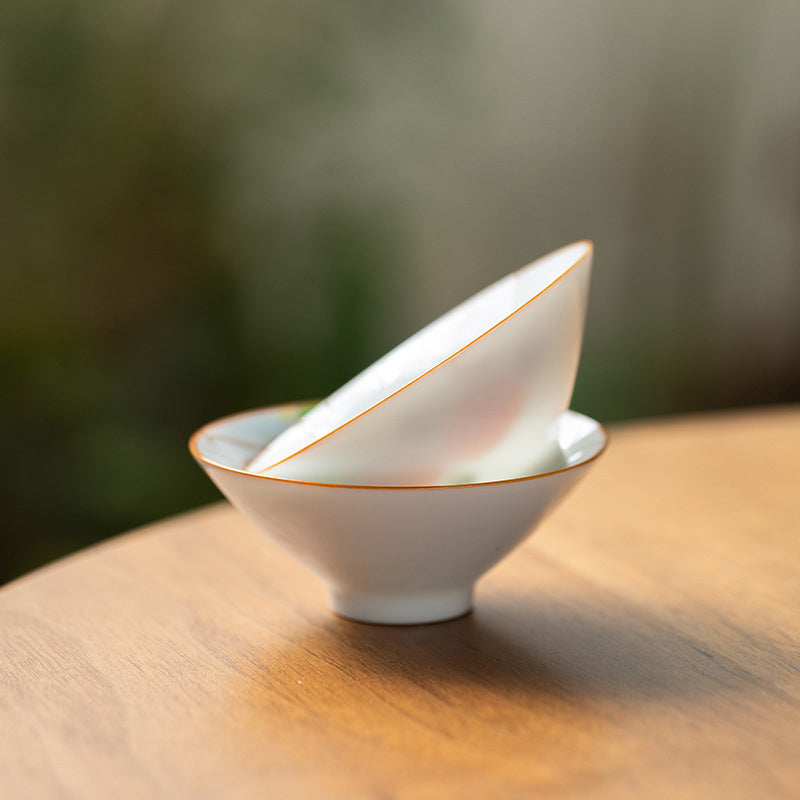 Mandala Koi Fisch Lotus Keramik Teetasse 50ml Harmony
