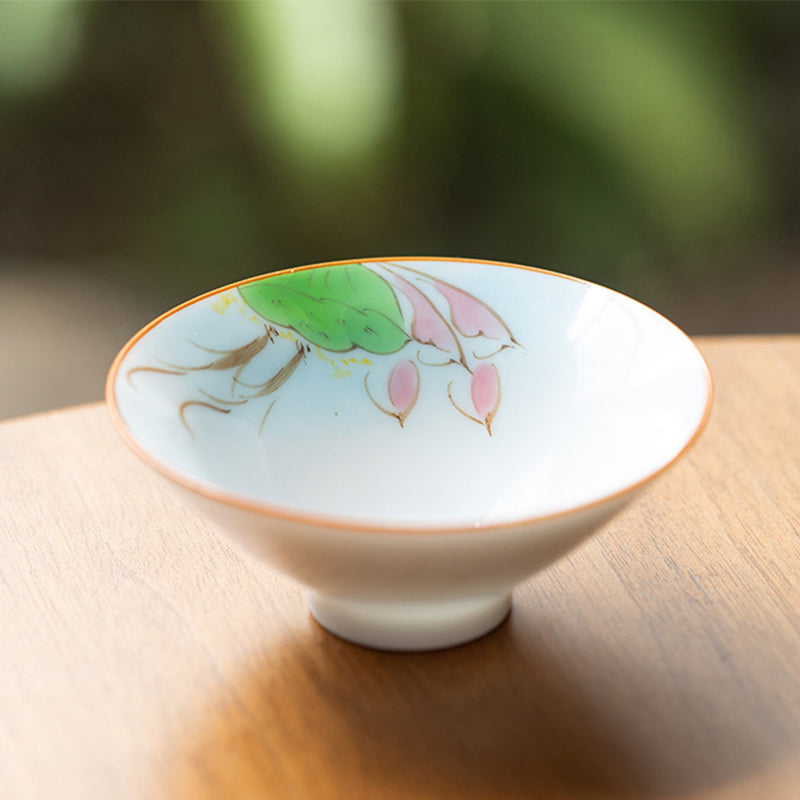 Mandala Koi Fisch Lotus Keramik Teetasse 50ml Harmony