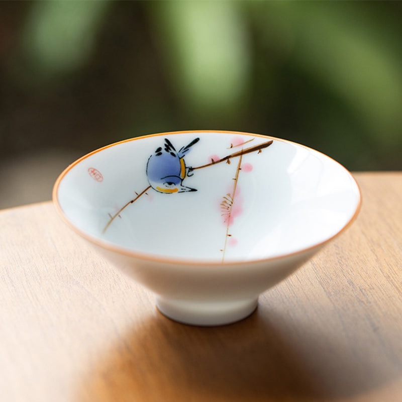 Mandala Koi Fisch Lotus Keramik Teetasse 50ml Harmony