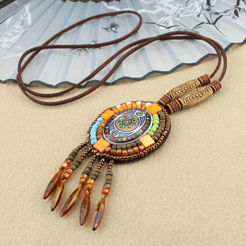 Spirituelle Halskette mit Mandala-Muster für Kreativität und Konzentration