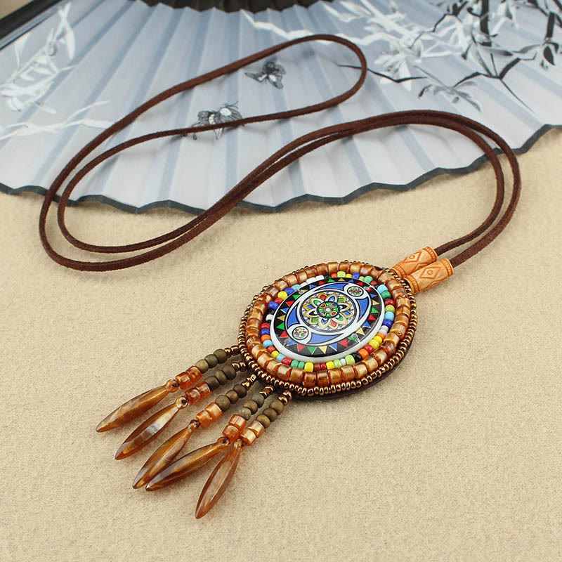 Spirituelle Halskette mit Mandala-Muster für Kreativität und Konzentration