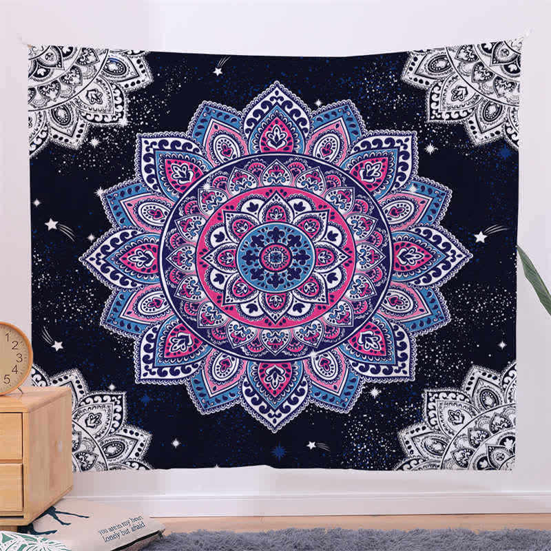 Mandala-Wandteppich Roségold 150x230cm für Kreativität &amp; Konzentration