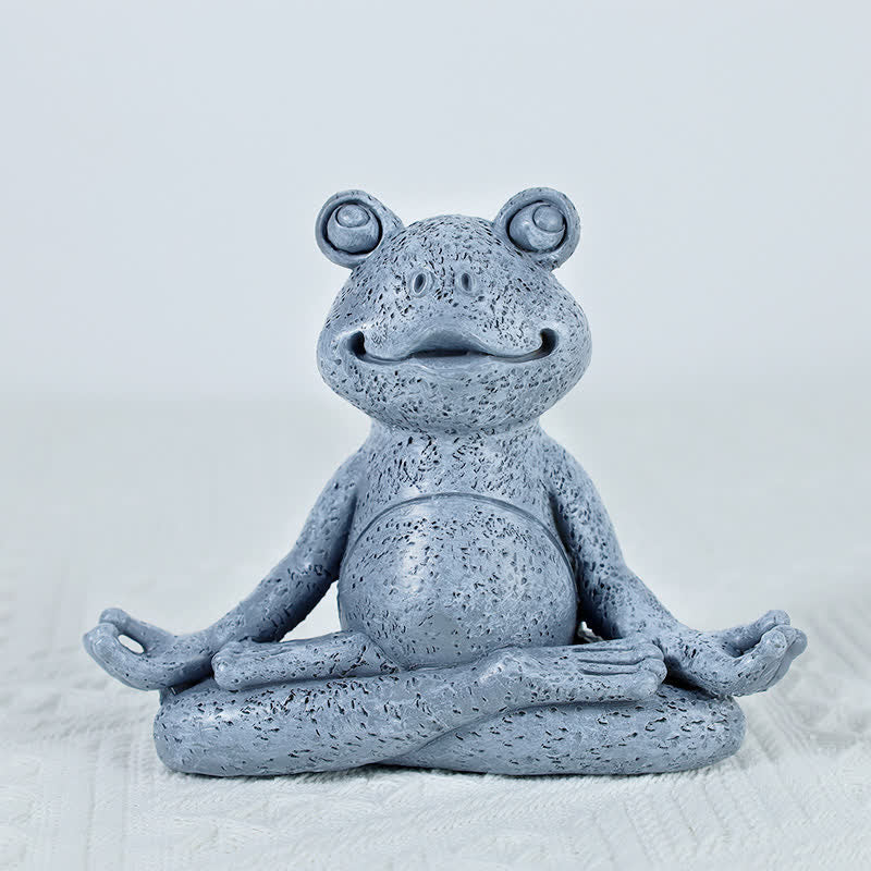Meditierende Zen-Statue für Hund, Katze und Frosch, spirituelle Dekoration