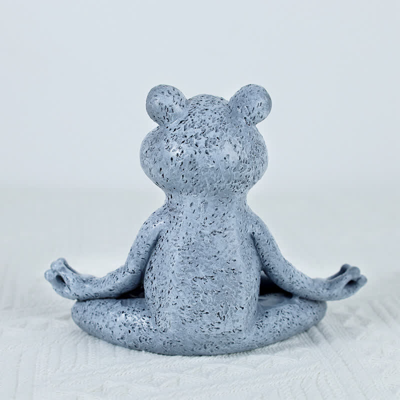 Meditierende Zen-Statue für Hund, Katze und Frosch, spirituelle Dekoration