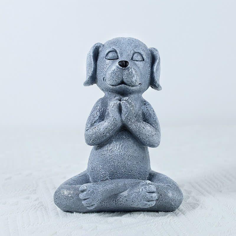 Meditierende Zen-Statue für Hund, Katze und Frosch, spirituelle Dekoration