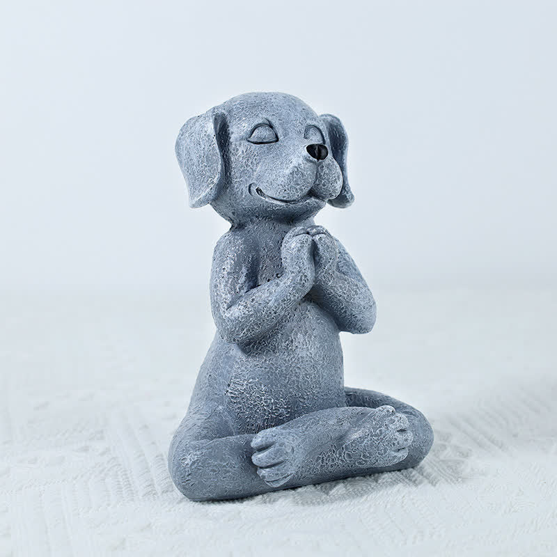 Meditierende Zen-Statue für Hund, Katze und Frosch, spirituelle Dekoration
