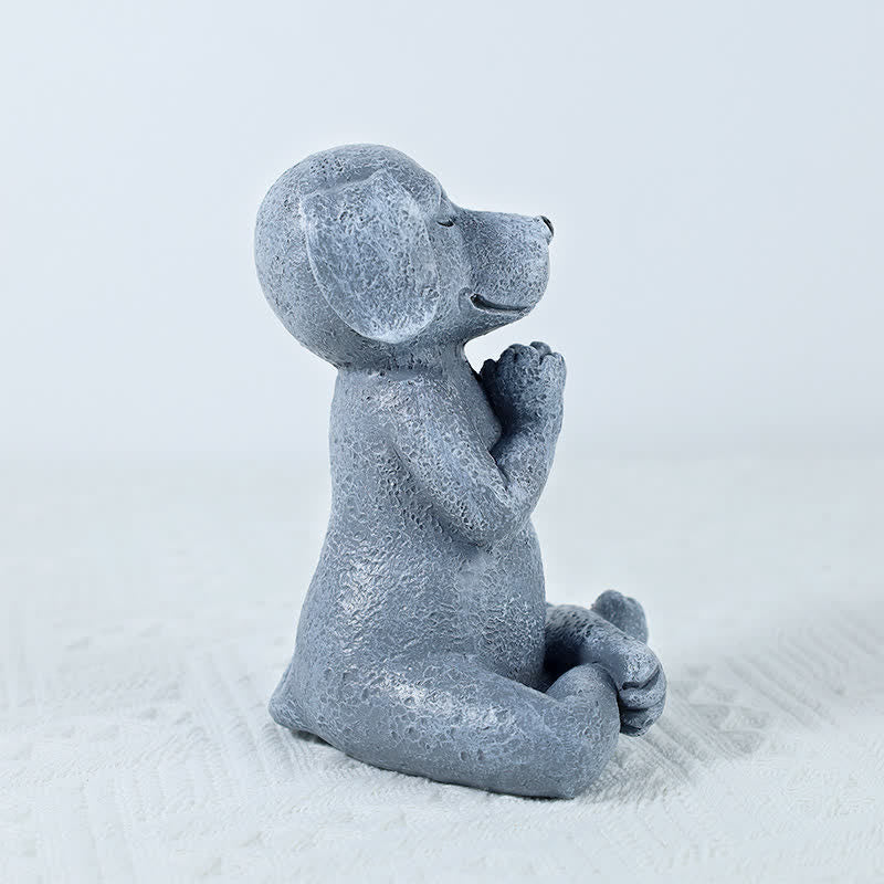 Meditierende Zen-Statue für Hund, Katze und Frosch, spirituelle Dekoration