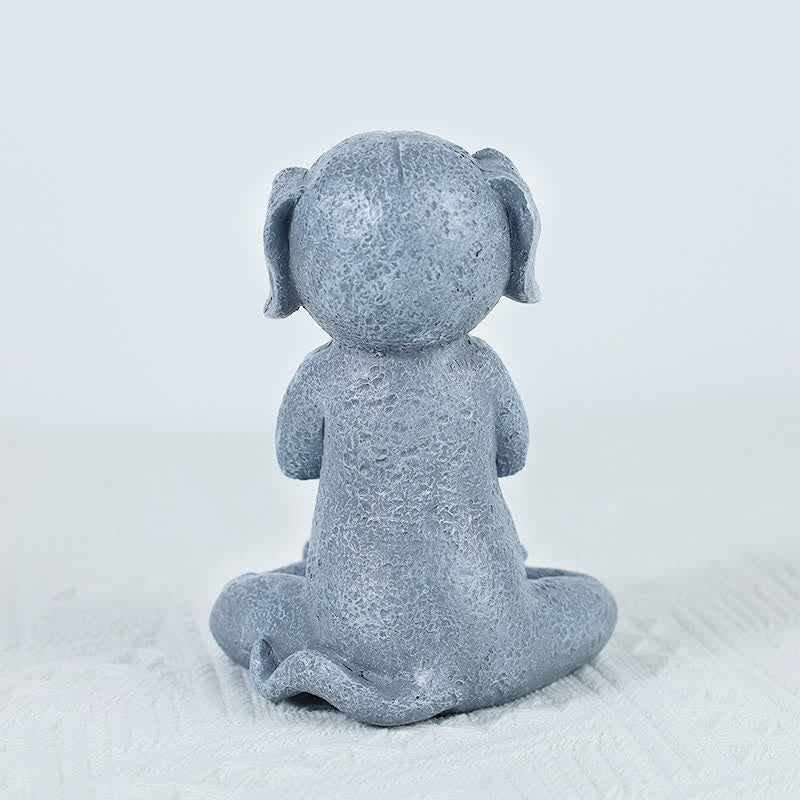 Meditierende Zen-Statue für Hund, Katze und Frosch, spirituelle Dekoration